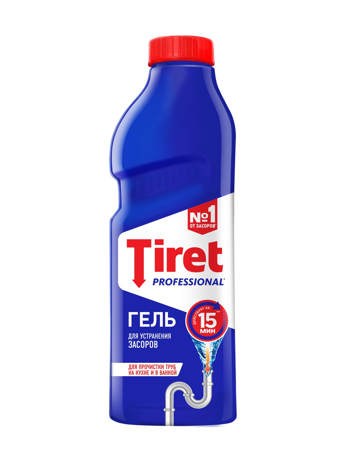 Гель для прочистки труб "Tiret Professional", 1 л