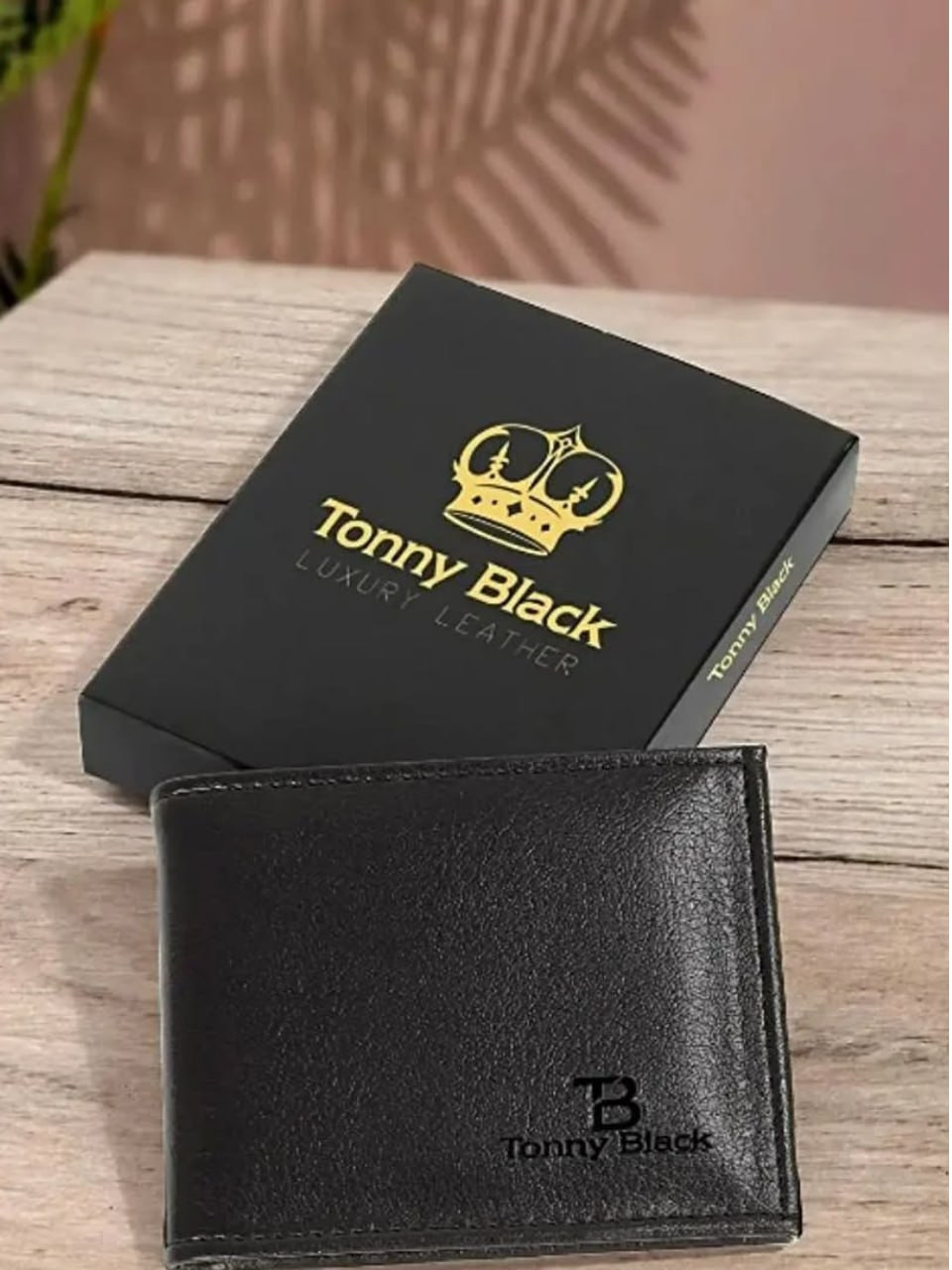 Мужской кожаный кошелек Tonny Black