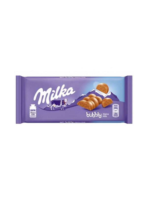 Шоколад "Milka" Bubbly Alpine milk 95 гр.