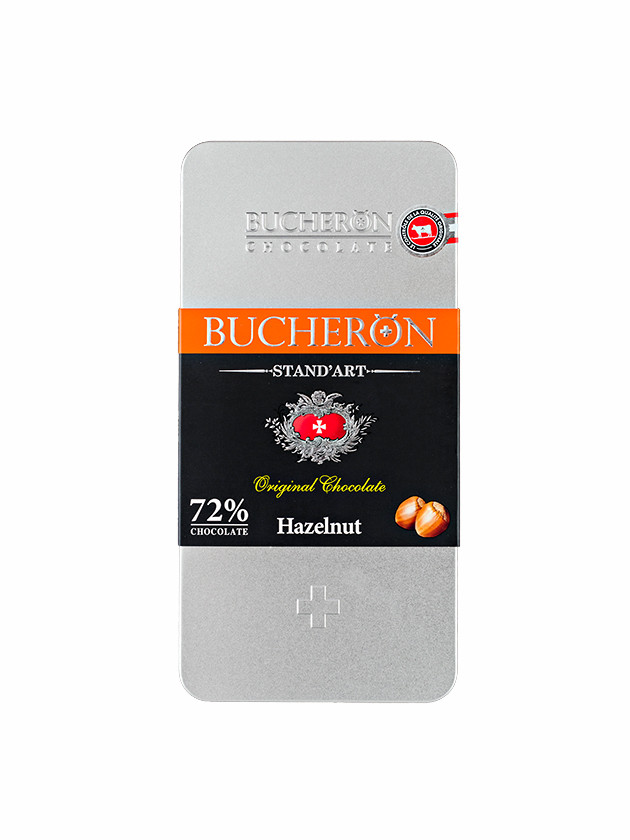 Темный шоколад "Bucheron Stand'Art -Hazelnut" с Фундуком, 100 гр