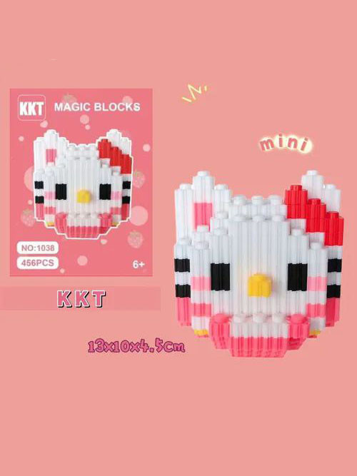 Конструктор 3D "Hello Kitty" из мини-блоков