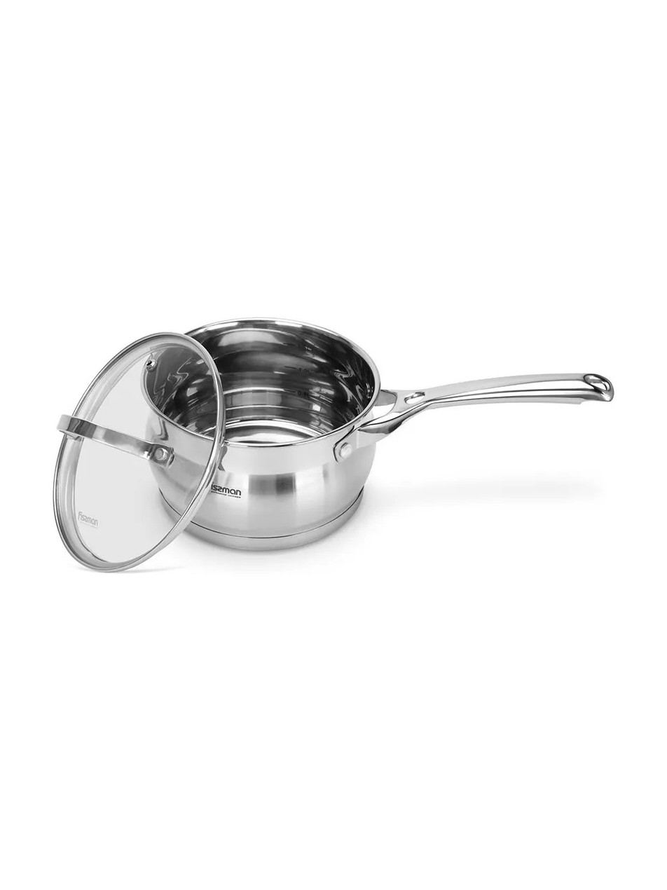Ковш Fissman с крышкой, 1,9 л (Ø 16 × 9,5 см)