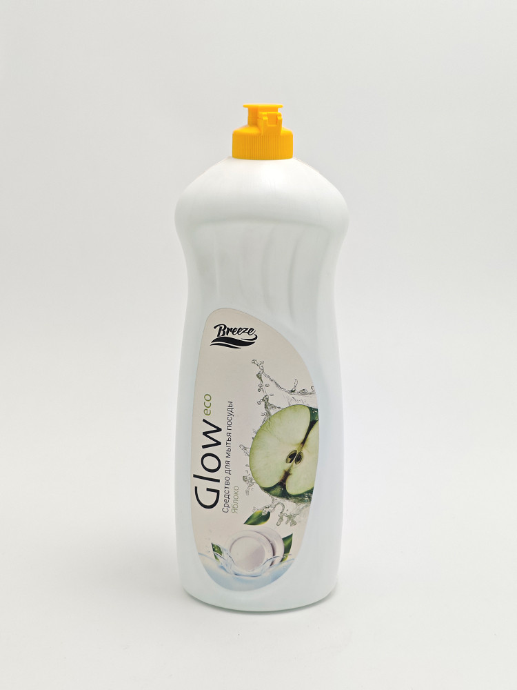 Средство для мытья посуды Glow Eco "Зеленое Яблоко", 1000мл