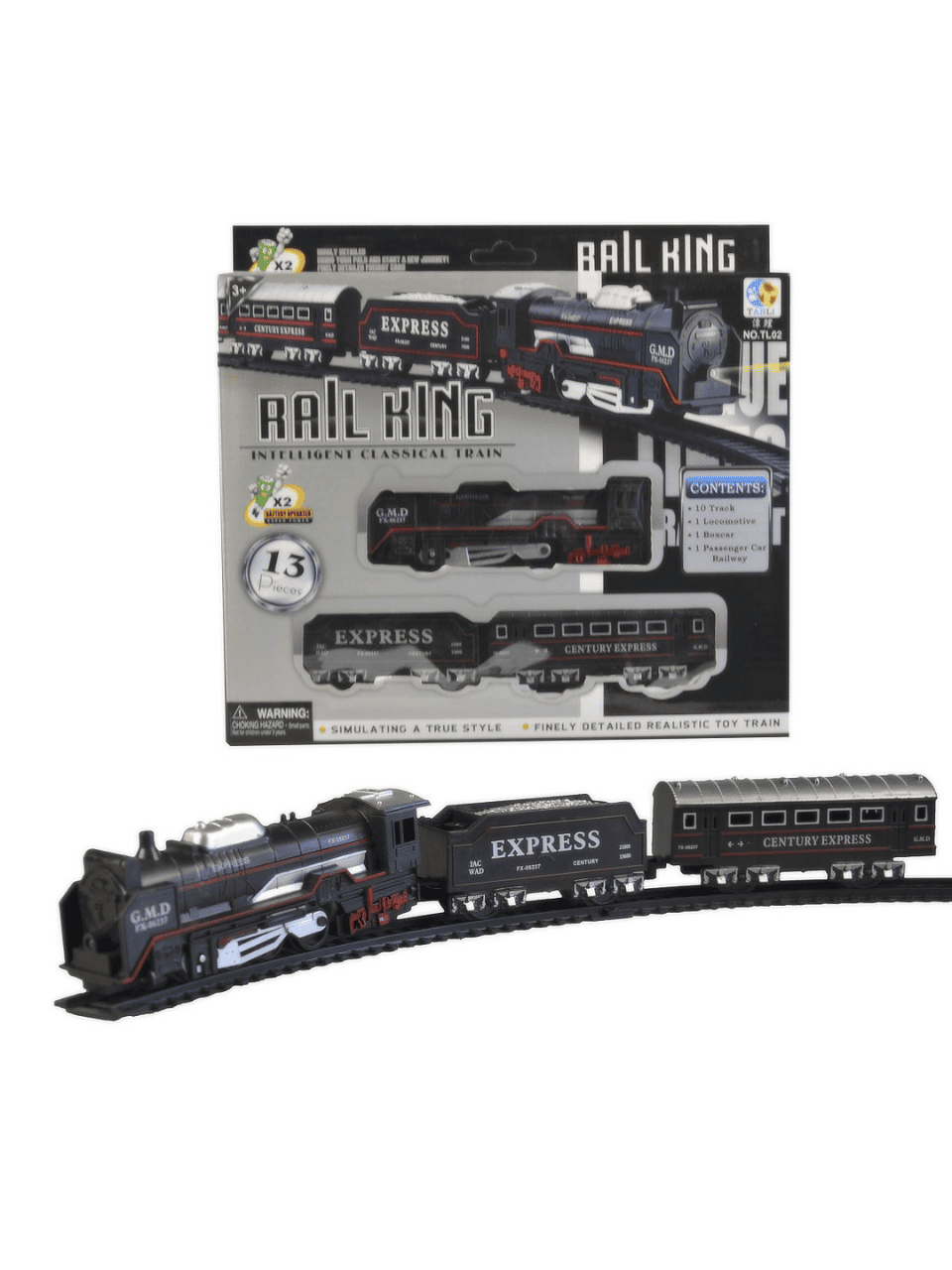 Детский поезд Rail King, 3 вагона