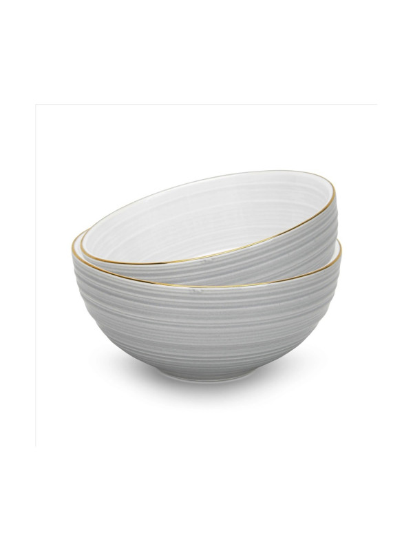 Фарфоровая чаша "FISSMAN FIRMINA Gray", 620 мл, 14,5×7 см (2 шт)