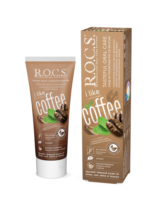 Зубная паста "Rocs" I Like Coffee 74гр