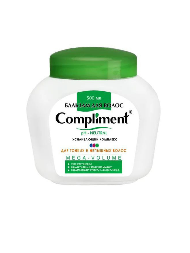 Бальзам для волос Compliment MEGA-VOLUME, 500 мл