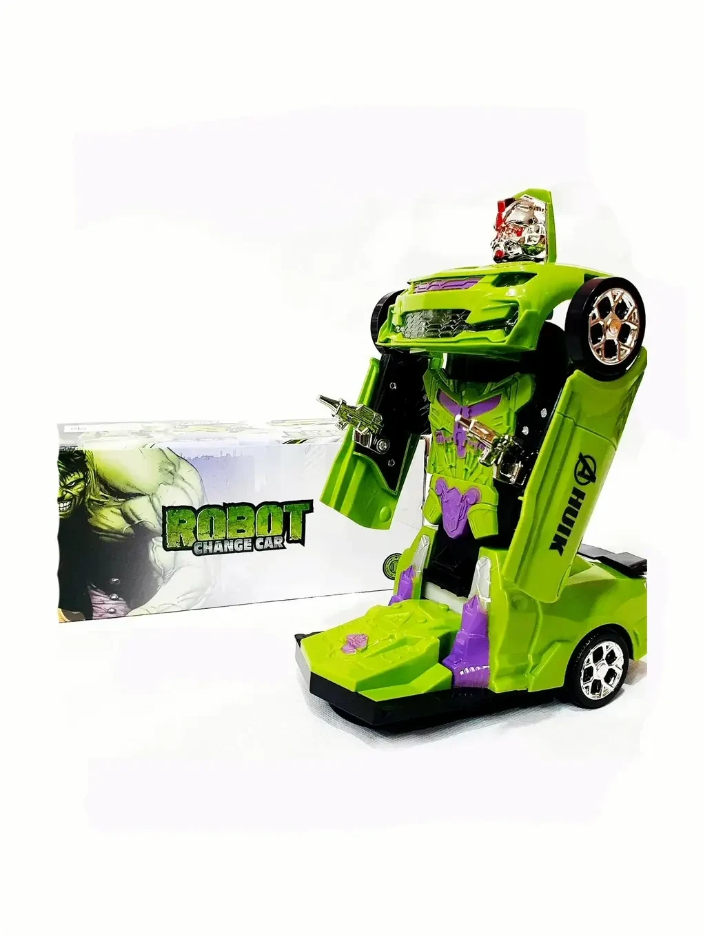 Музыкальная машинка трансформер - Robot Change car, Hulk