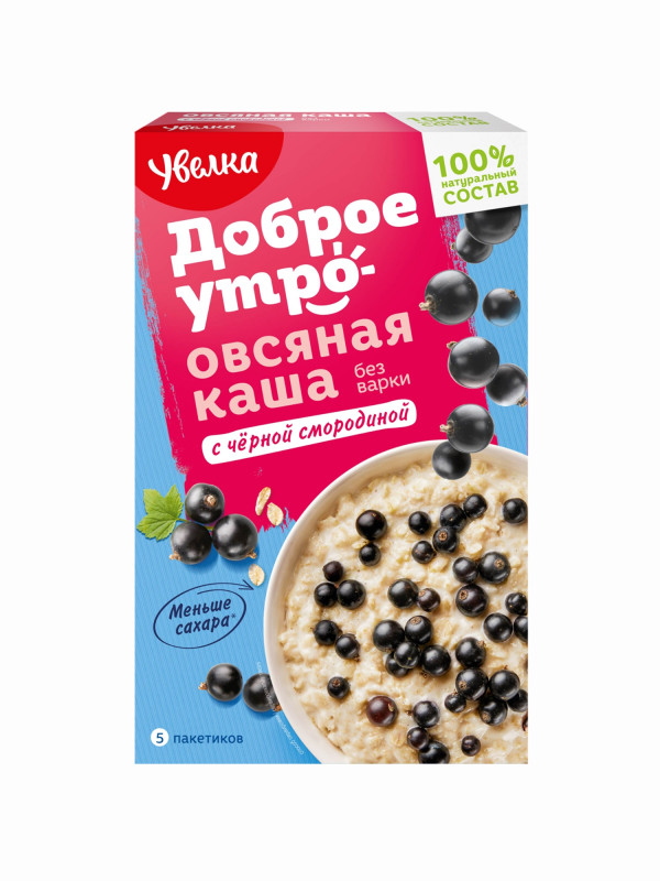 Овсянная каша "Увелка" с черной смородиной, 200 гр