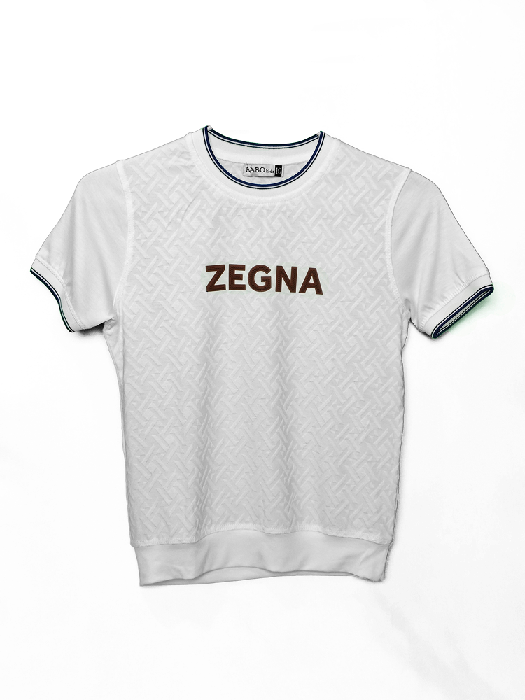 Детская футболка ZEGNA , белая