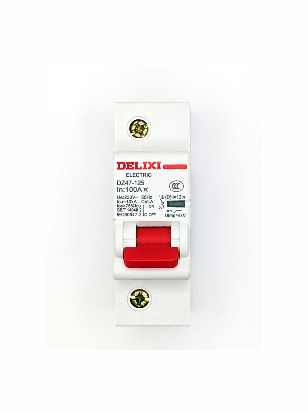 Автоматический выключатель DELIXI DZ47-125, 1P, 100A, 230V, 10kA