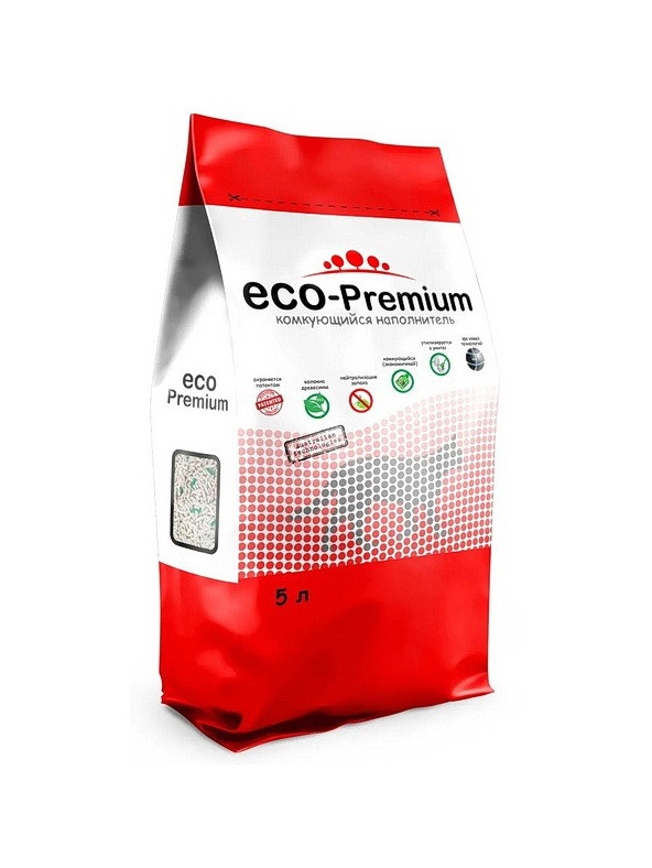 Наполнитель "Eco Green" Древесный без запаха, 5л