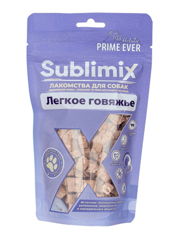 Лакомство для собак "Prime Ever" Говяжье легкое, 60гр