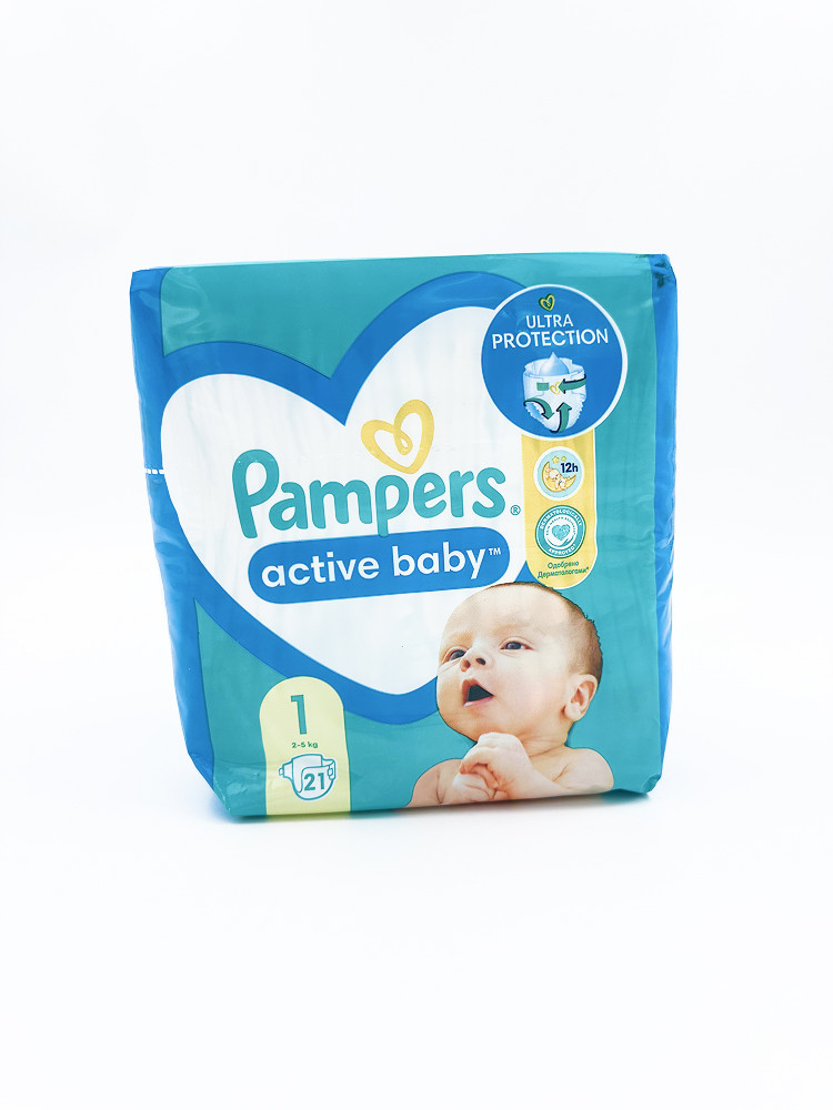 Pampers подгузники Active Baby 1 размер, 2-5 кг