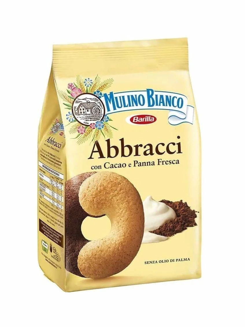 Песочные печенья Mulino Blanco "Abracci" c Какао, 350 гр