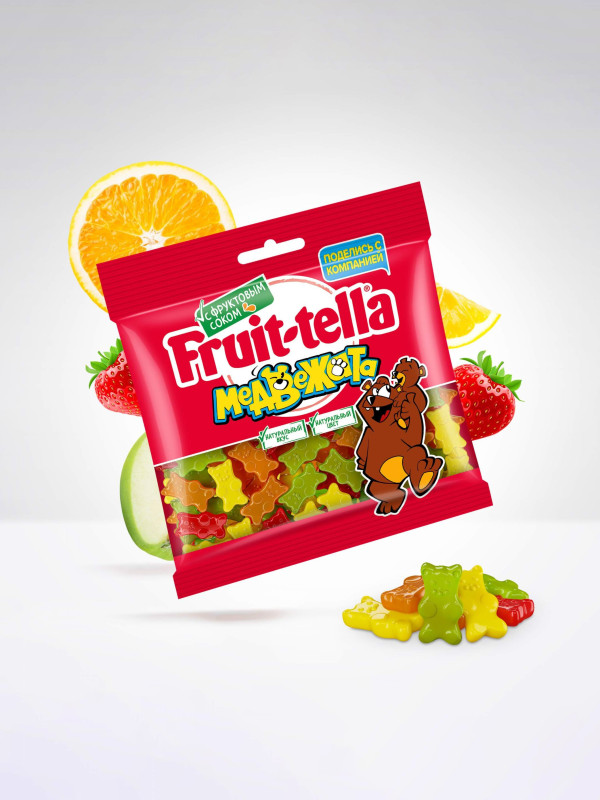 Жевательный мармелад "Fruit-tella" Медвежата, 150 гр