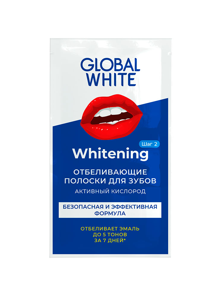 Полоски для зубов "Global White" Whitening 1 шт.