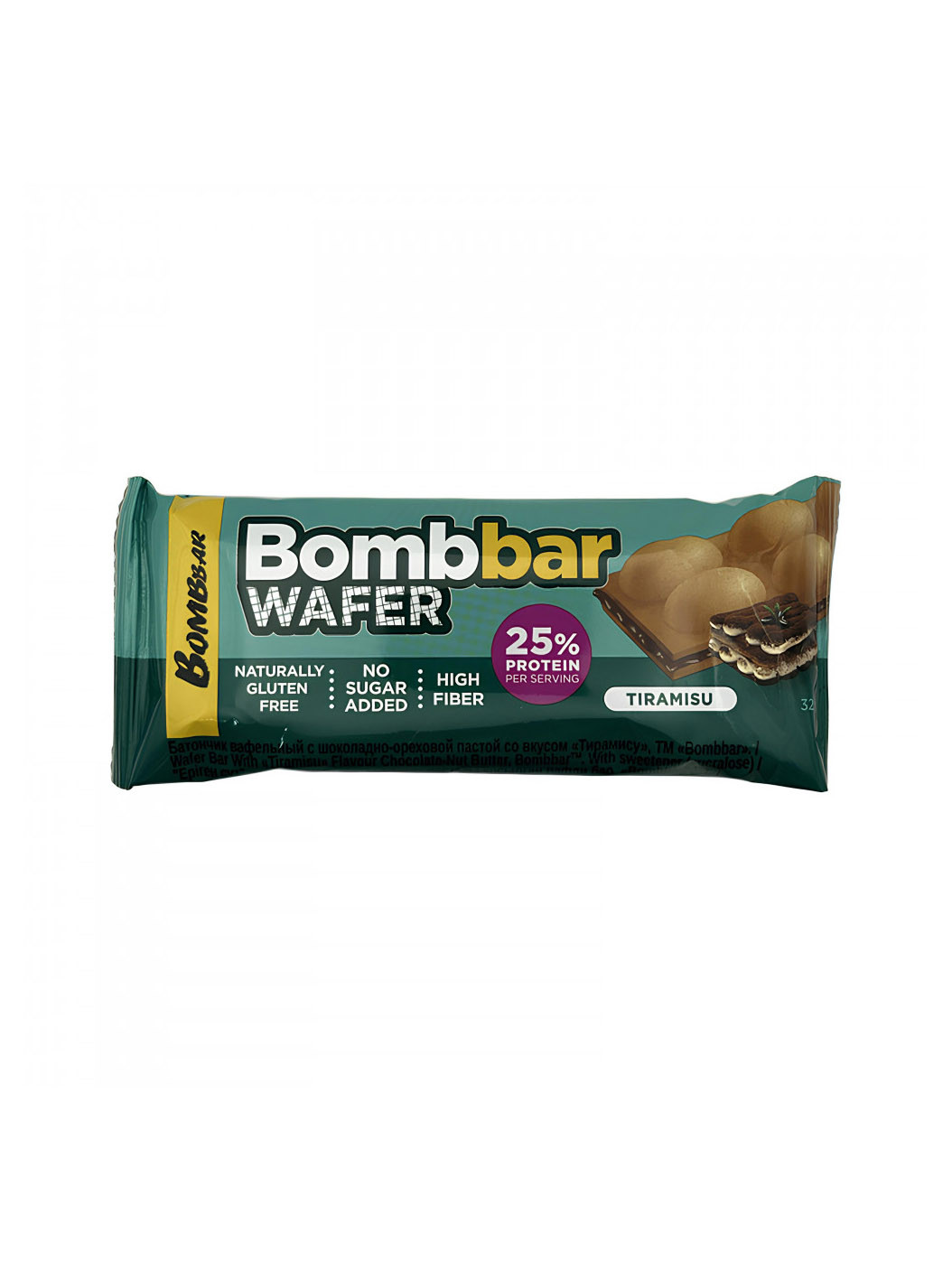 Батончик Protein "Bombbar wafer" Tiramisu 25% 32 гр.