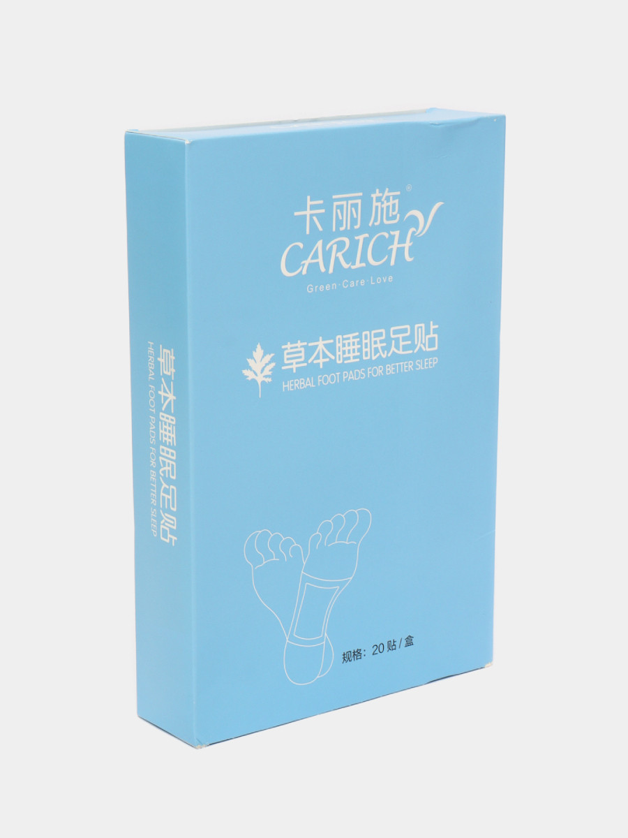 Carich травяной пластырь для стоп для улучшения сна коробка, 20 шт