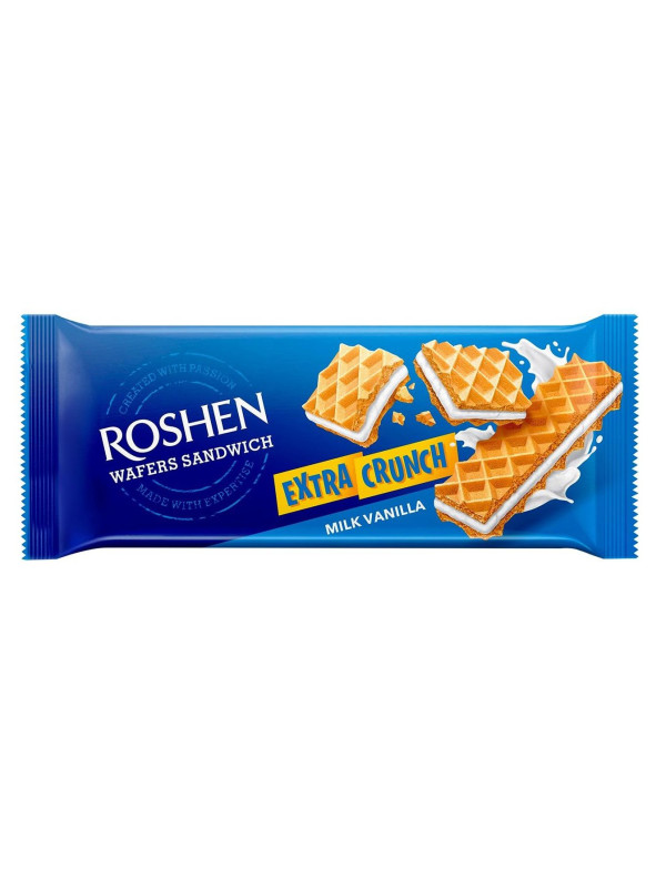 Вафли "Roshen" Extra Crunch Vanilla Cream, 142 гр