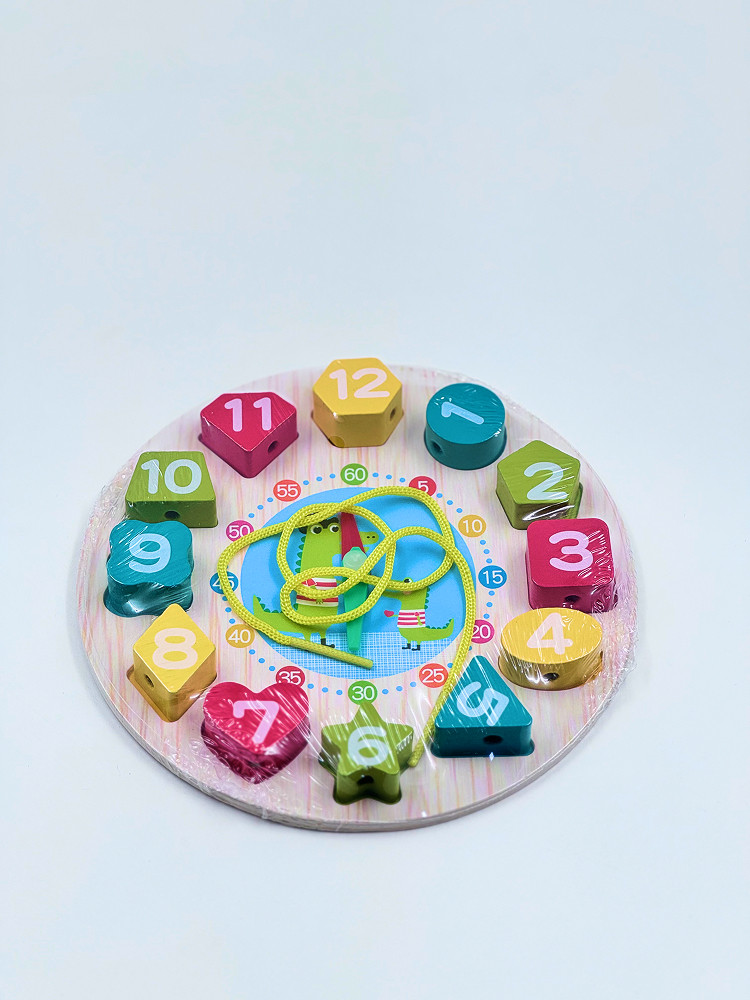 Обучающая игрушка «Часы с шнуровкой» ,PS-0020B