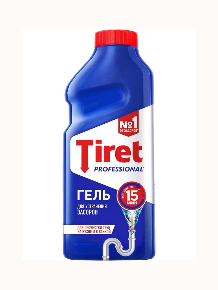 Гель для прочистки труб "Tiret Professional", 500 мл