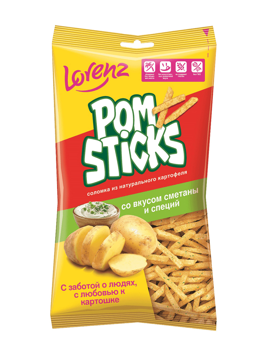 Картофельная соломка Lorenz Pomsticks сметана и специи, 100 г