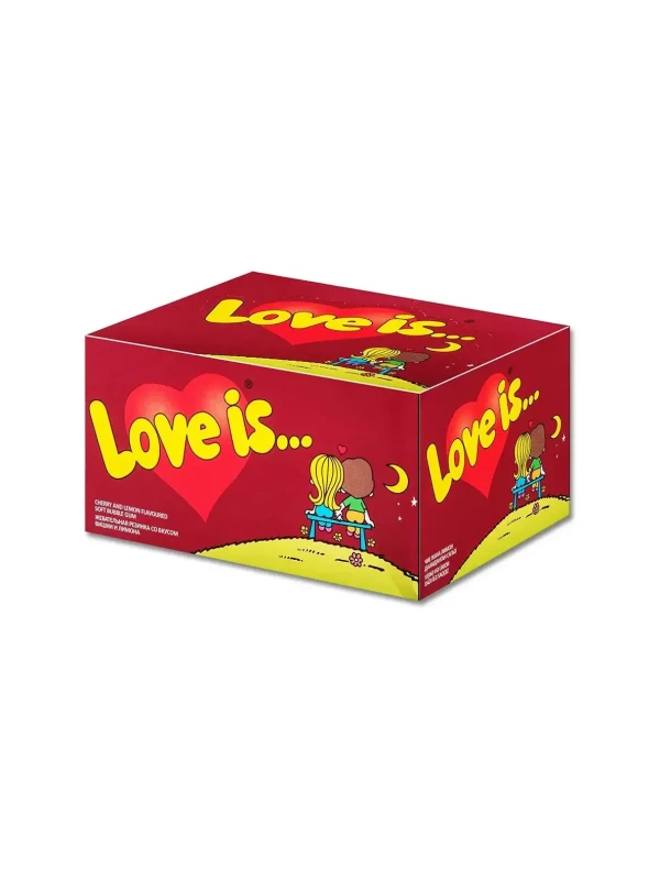 Жевательная Резинка "Love is" Вишня-Лимон 1 коробка 100шт