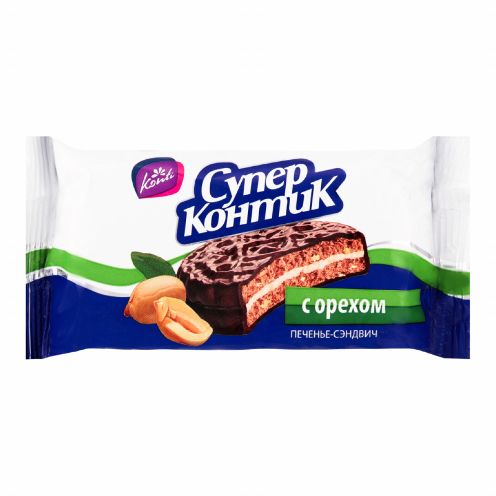 Печенье-сэндвич "Супер Контик" орех 100 гр.