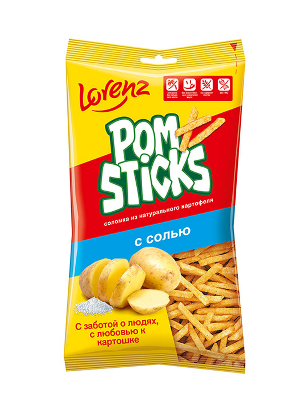 Картофельная соломка Lorenz Pomsticks с солью, 100 г