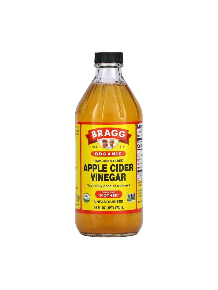 Уксус яблочный "Bragg Organic Raw Unfiltered Apple Cider Vinegar", 473 мл