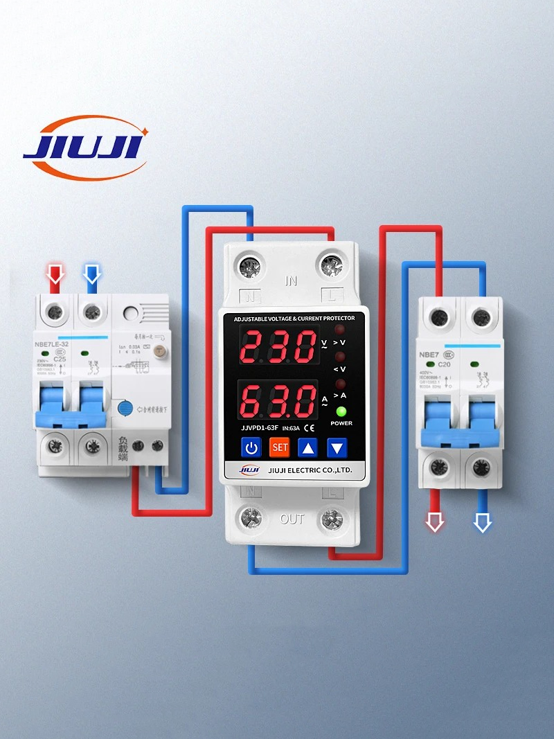 Регулируемое реле JIUJI JJVPD1-63F 63A