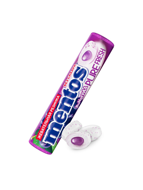 Жевательная Резинка "Mentos" Виноград 16 гр.