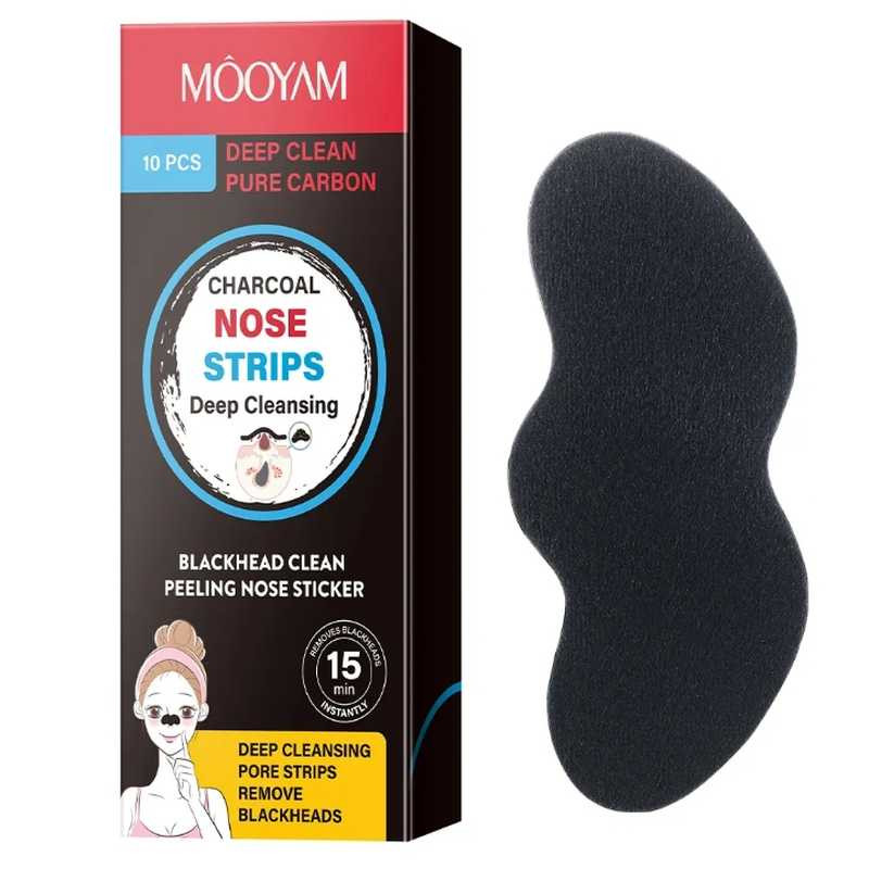Очищающие угольные полоски для носа Mooyam (10 шт)