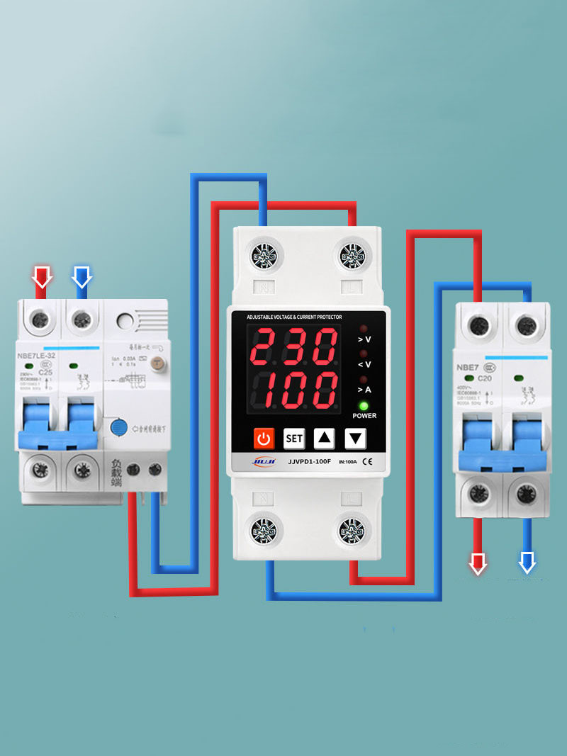 Реле защиты от перенапряжения и перегрузки JUJI JJVPDI-100F, 100A