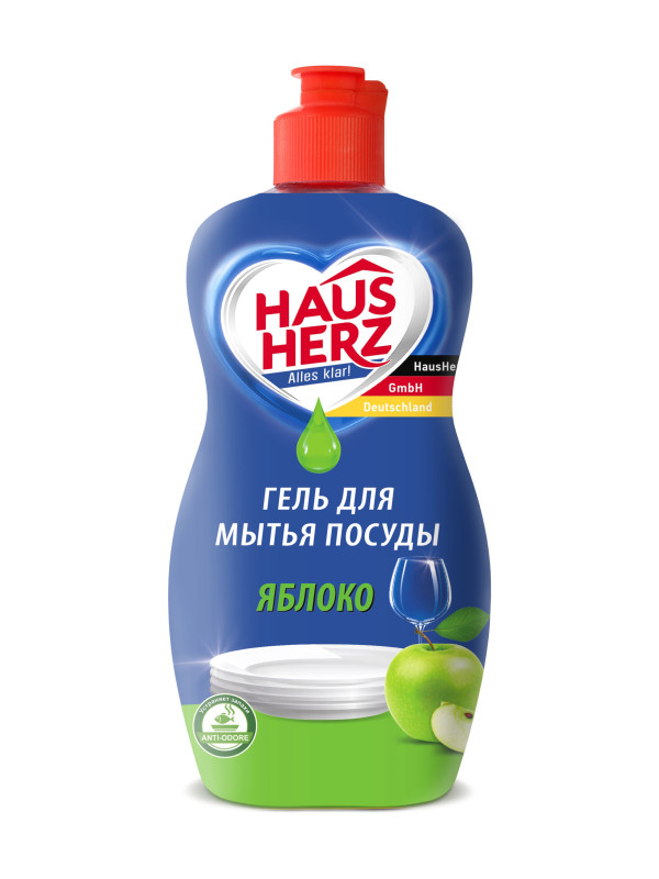 Гель для мытья посуды Haus herz яблоко 450мл