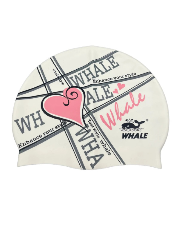 Cиликоновая шапочка для плавания  "Whale"