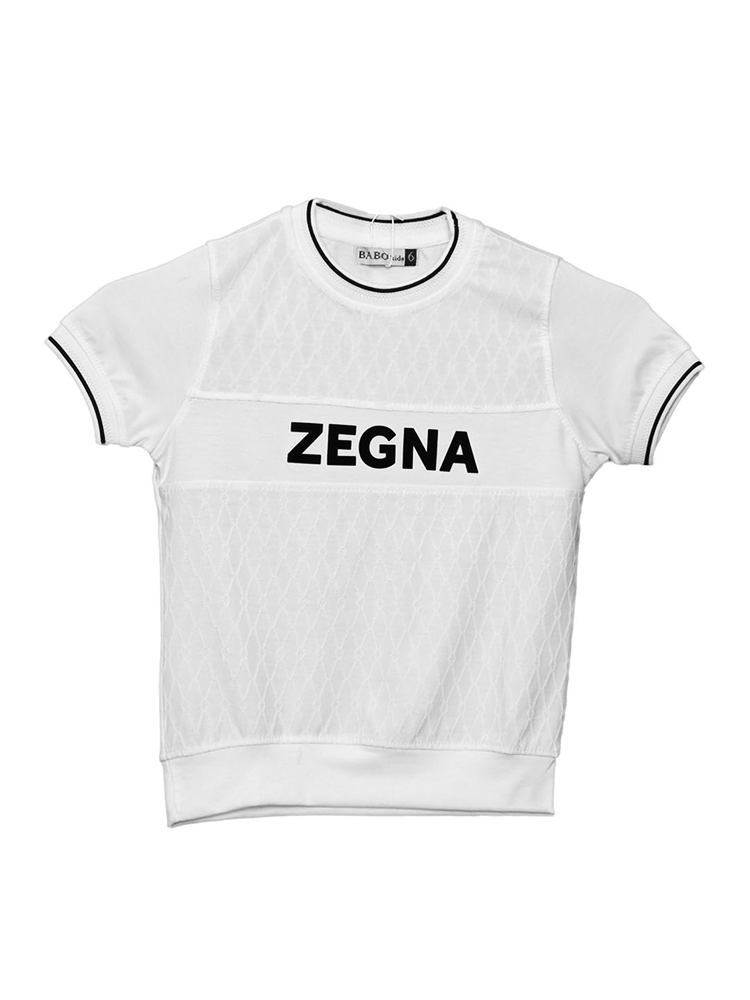 Детская футболка ZEGNA , белая