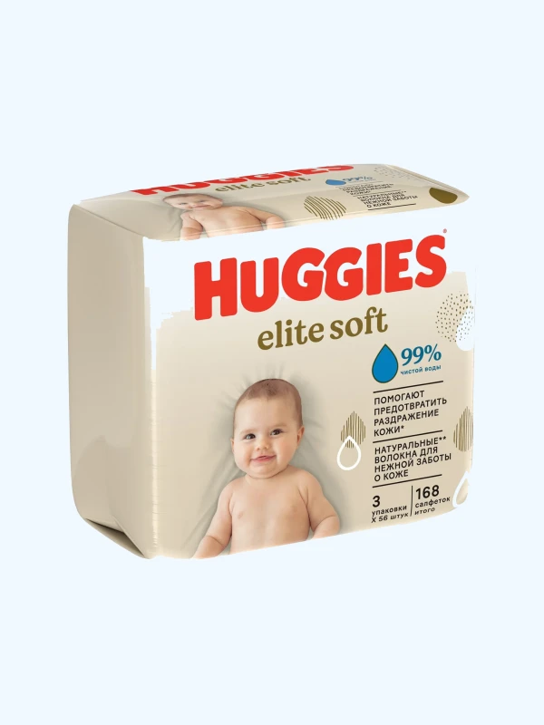 Влажные салфетки "Huggies" Elite Soft 3х56 шт.