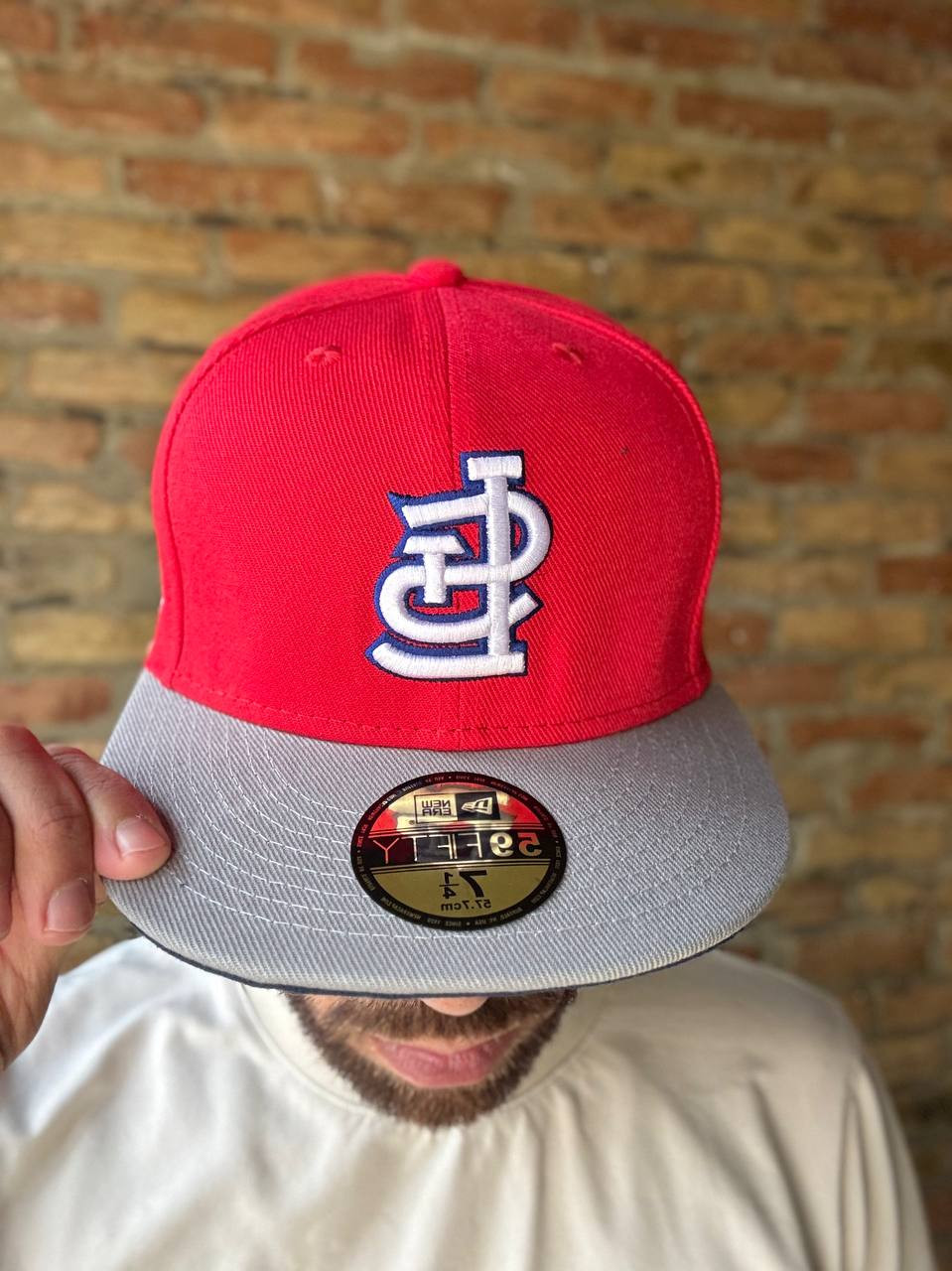 Бейсболка MLB St. Louis Cardinals , Красная с серым козырьком и логотипом "STL"