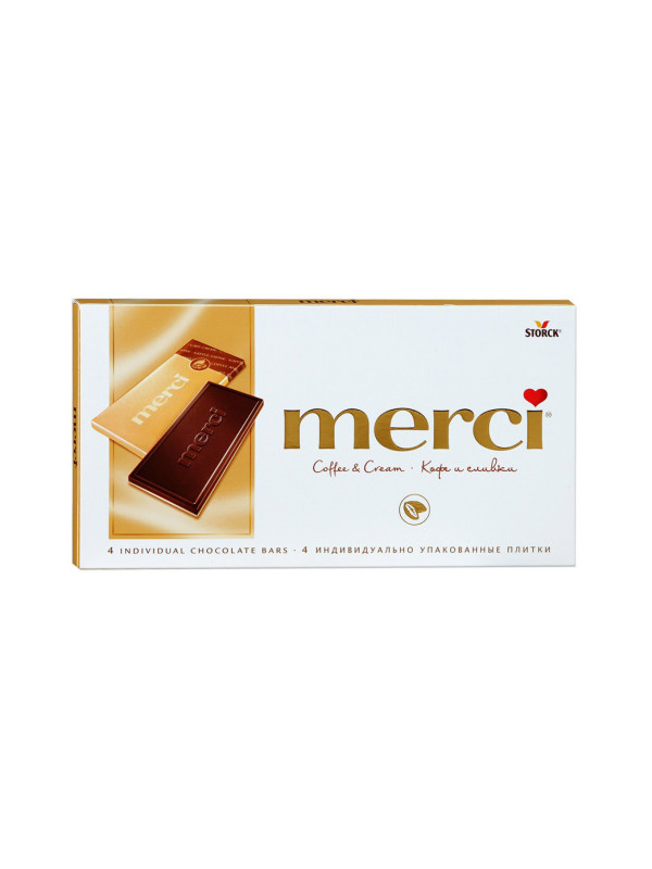 Шоколад "Merci" кофе-сливки 100 гр.