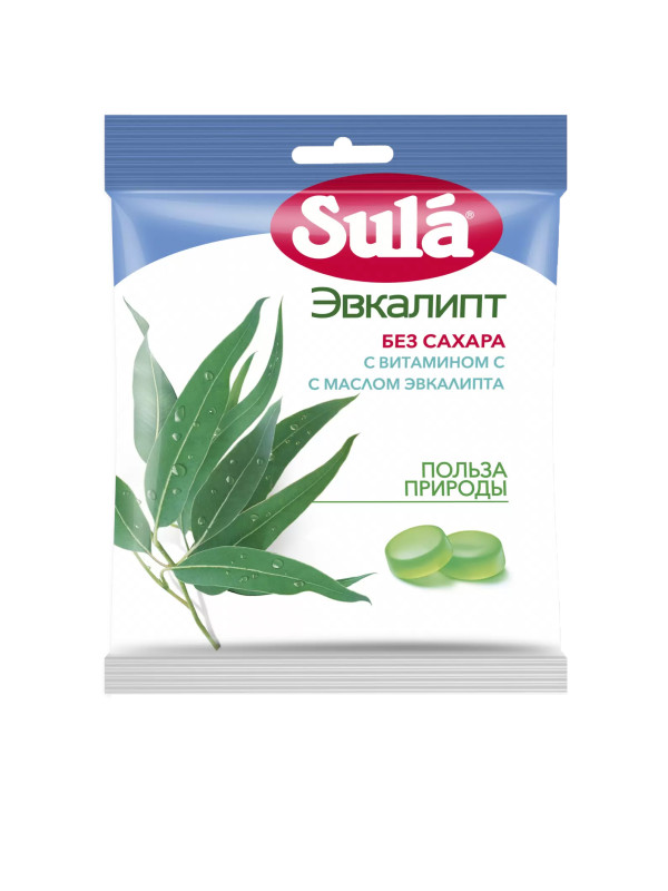 Леденцы "Sula" со вкусом Эвкалипта, 60 гр.