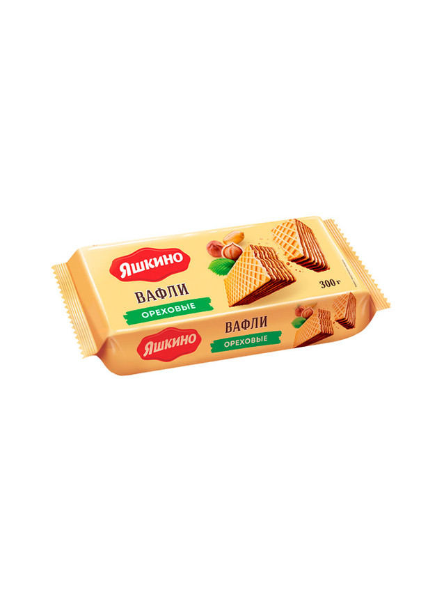 Вафли "Яшкино" со вкусом Орехов, 300 гр