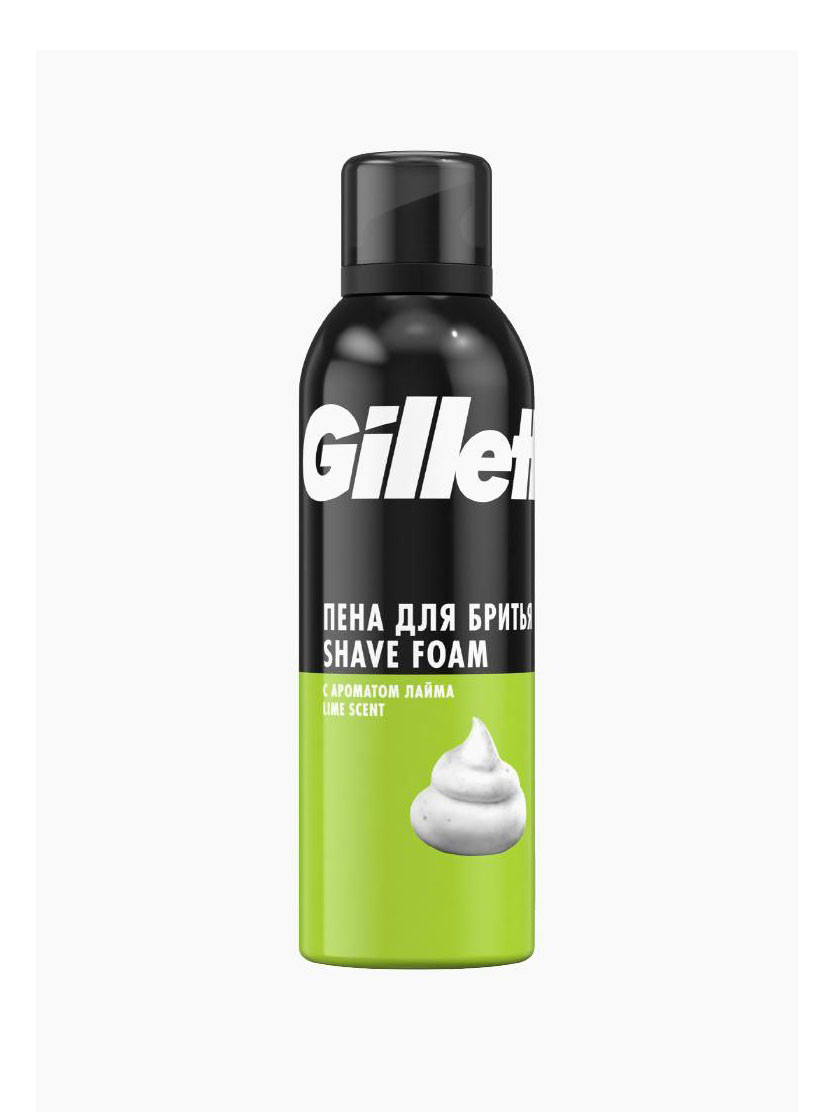 Пена для бритья Gillette с ароматом лайма, 200 мл