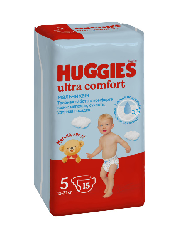 Подгузники "Huggies" Ultra Comfort Мальчиков 5 - 15 шт.