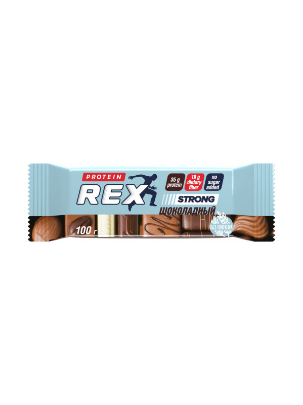 Батончик Protein Rex Strong шоколадный 100гр