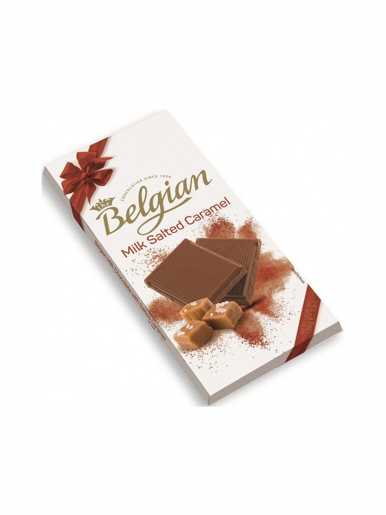 Молочный шоколад "Belgian" с соленой Карамельной начинкой, 100 гр