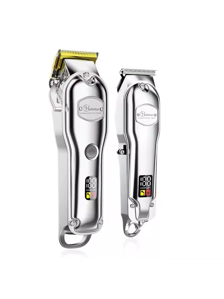 Набор машинок для стрижки Hatteker Silver Pro-2в1