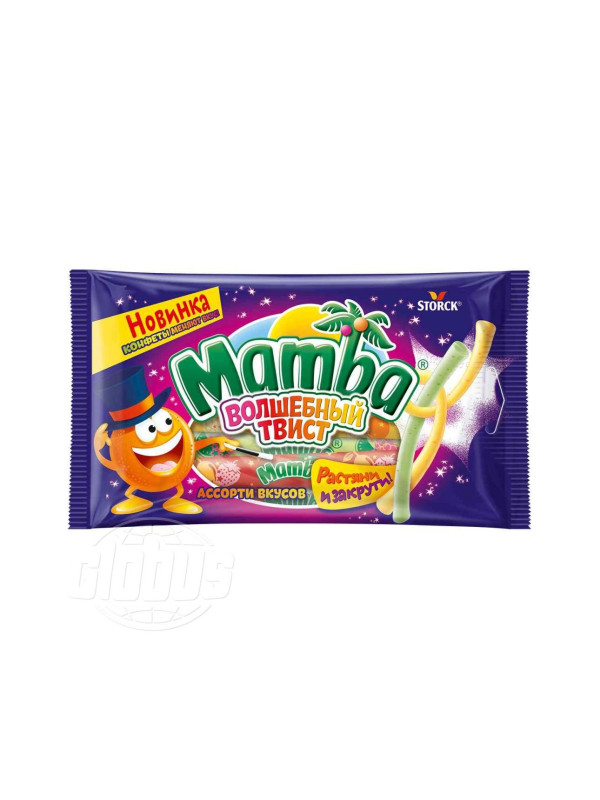Жевательные Конфеты "Mamba" Ассорти вкусов, 70 гр