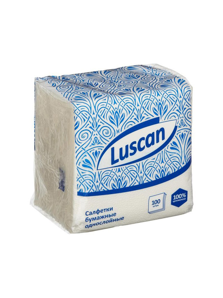 Бумажные салфетки "Luscan" 100шт